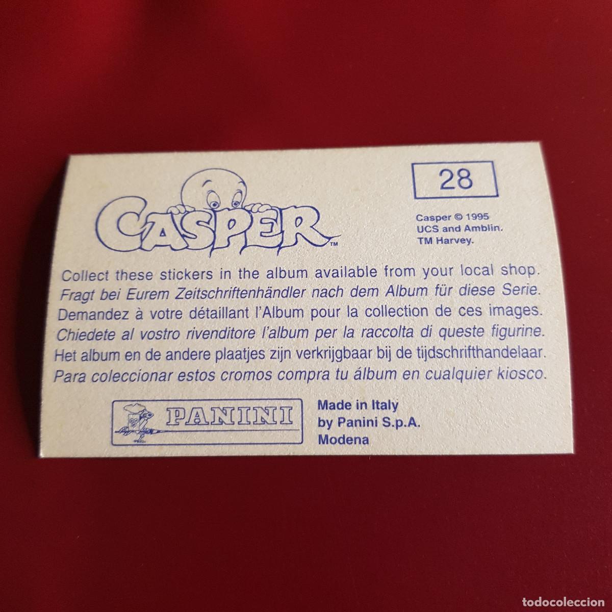Coleccionismo cromos antiguos: PANINI - CASPER - 1995 - 95 - 28 - NUNCA PEGADO - Foto 2