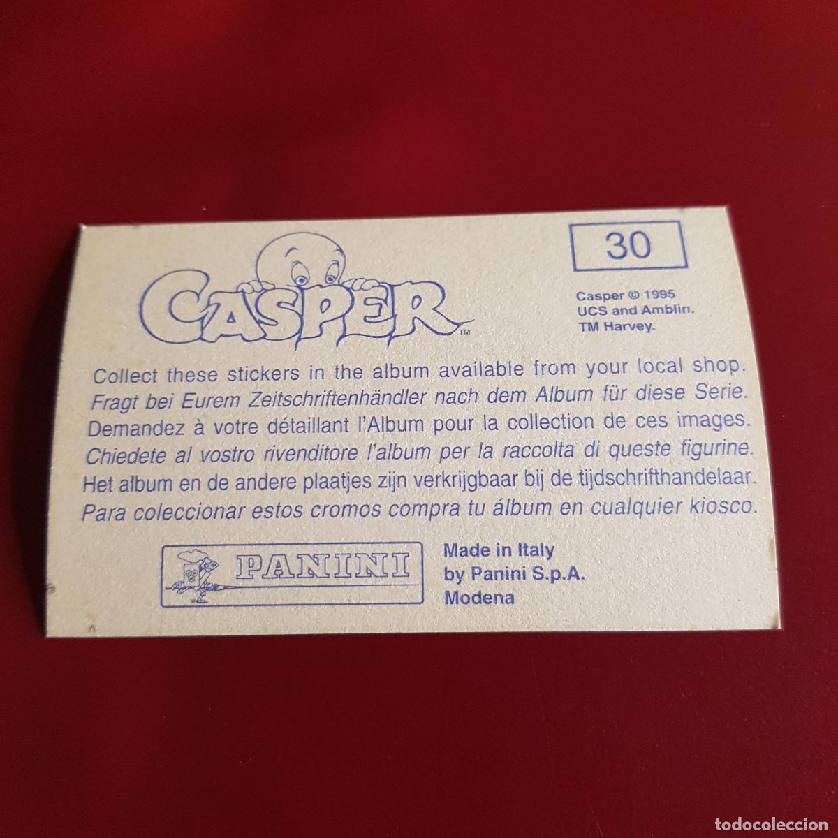 Coleccionismo cromos antiguos: PANINI - CASPER - 1995 - 95 - 30 - NUNCA PEGADO - Foto 2