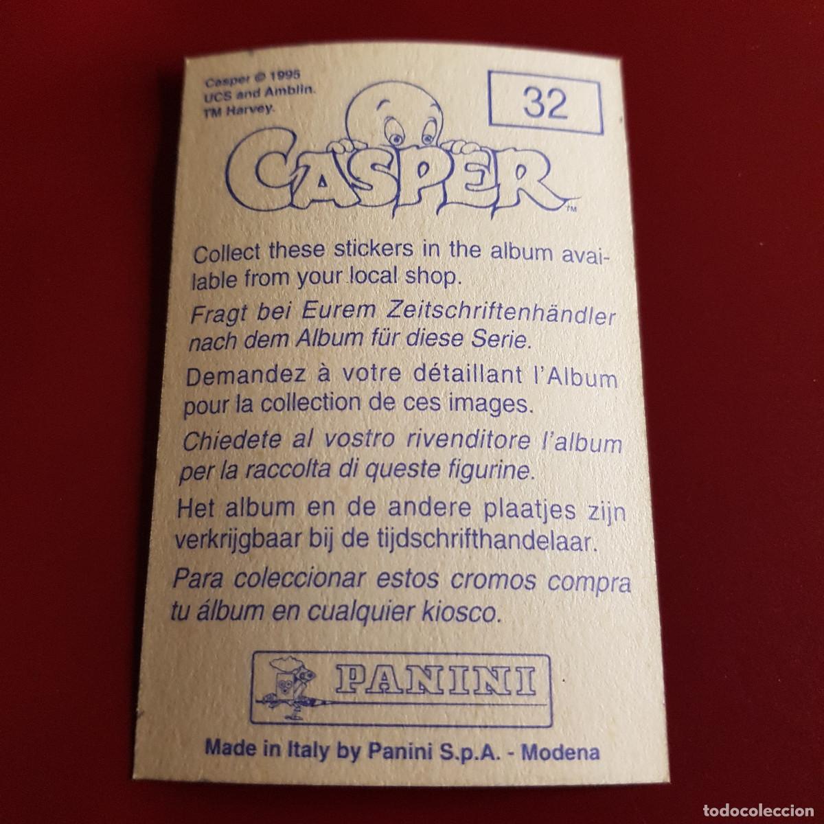 Coleccionismo cromos antiguos: PANINI - CASPER - 1995 - 95 - 32 - NUNCA PEGADO - Foto 2