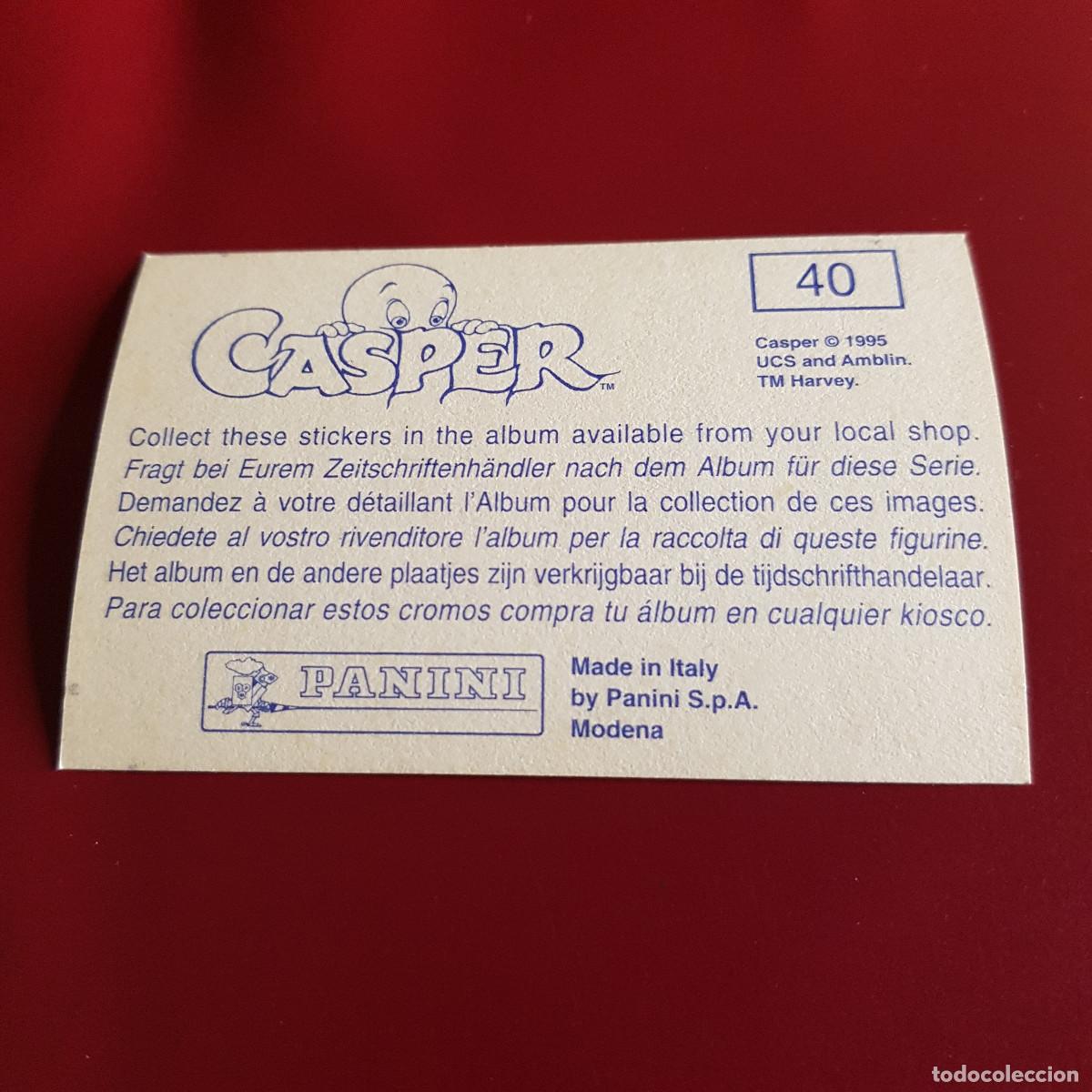 Coleccionismo cromos antiguos: PANINI - CASPER - 1995 - 95 - 40 - NUNCA PEGADO - Foto 2
