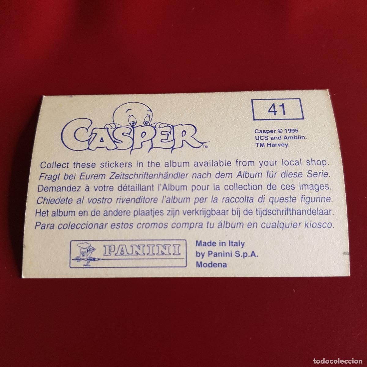 Coleccionismo cromos antiguos: PANINI - CASPER - 1995 - 95 - 41 - NUNCA PEGADO - Foto 2