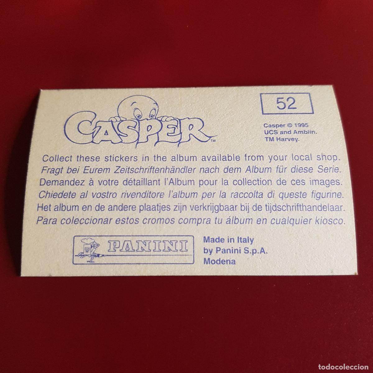 Coleccionismo cromos antiguos: PANINI - CASPER - 1995 - 95 - 52 - NUNCA PEGADO - Foto 2