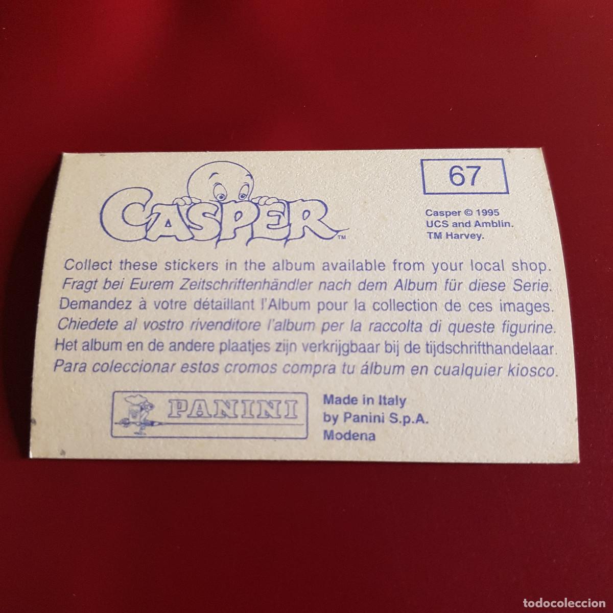 Coleccionismo cromos antiguos: PANINI - CASPER - 1995 - 95 - 67 - NUNCA PEGADO - Foto 2