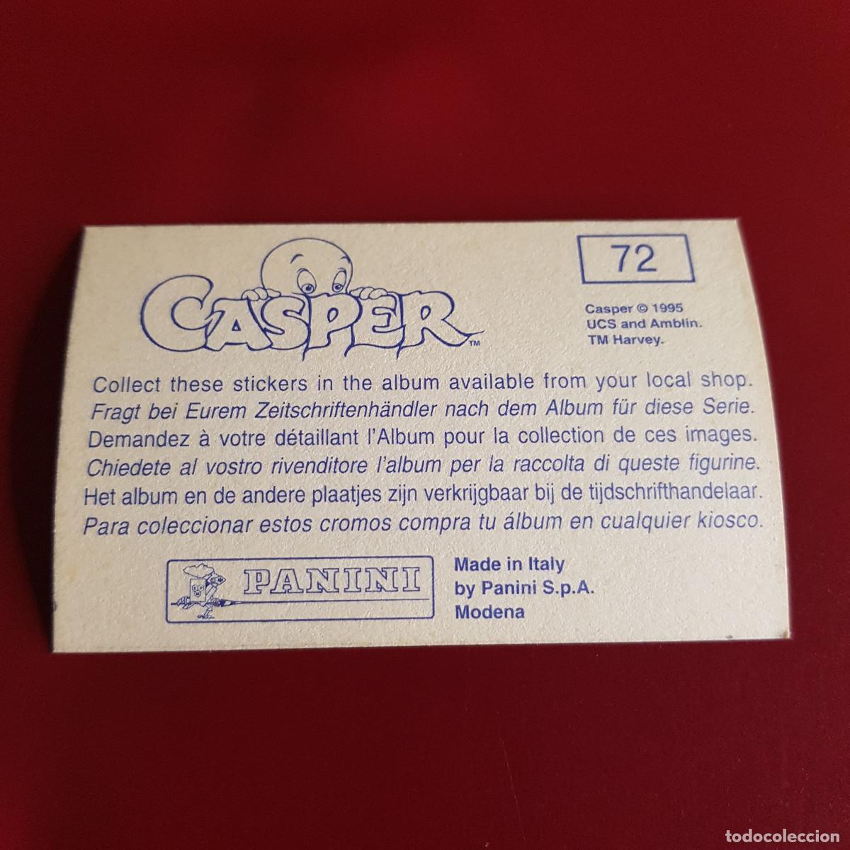 Coleccionismo cromos antiguos: PANINI - CASPER - 1995 - 95 - 72 - NUNCA PEGADO - Foto 2