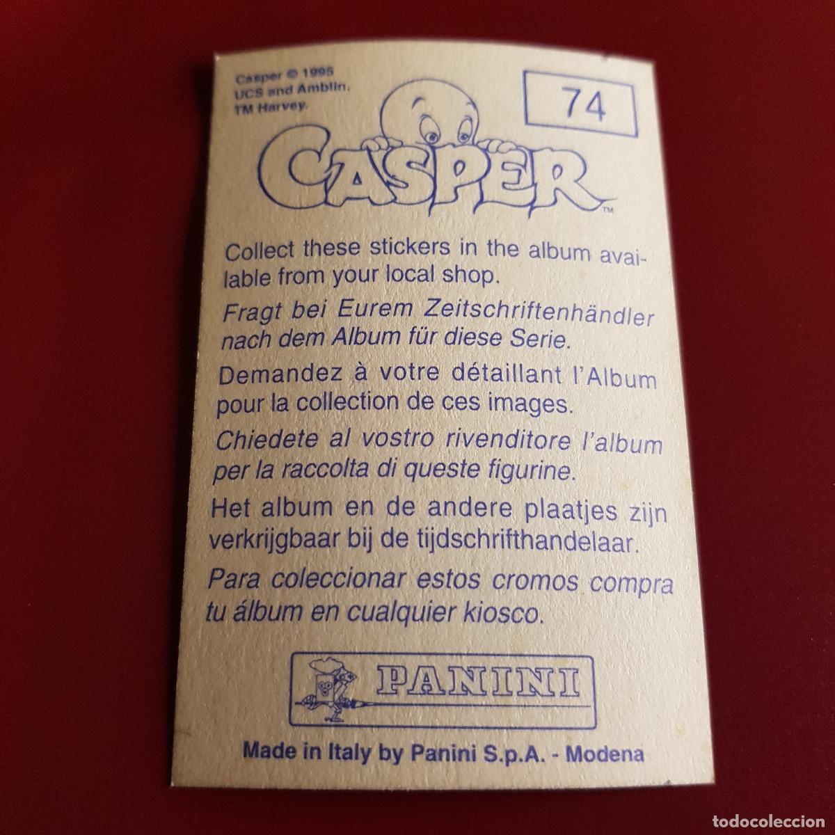 Coleccionismo cromos antiguos: PANINI - CASPER - 1995 - 95 - 74 - NUNCA PEGADO - Foto 2