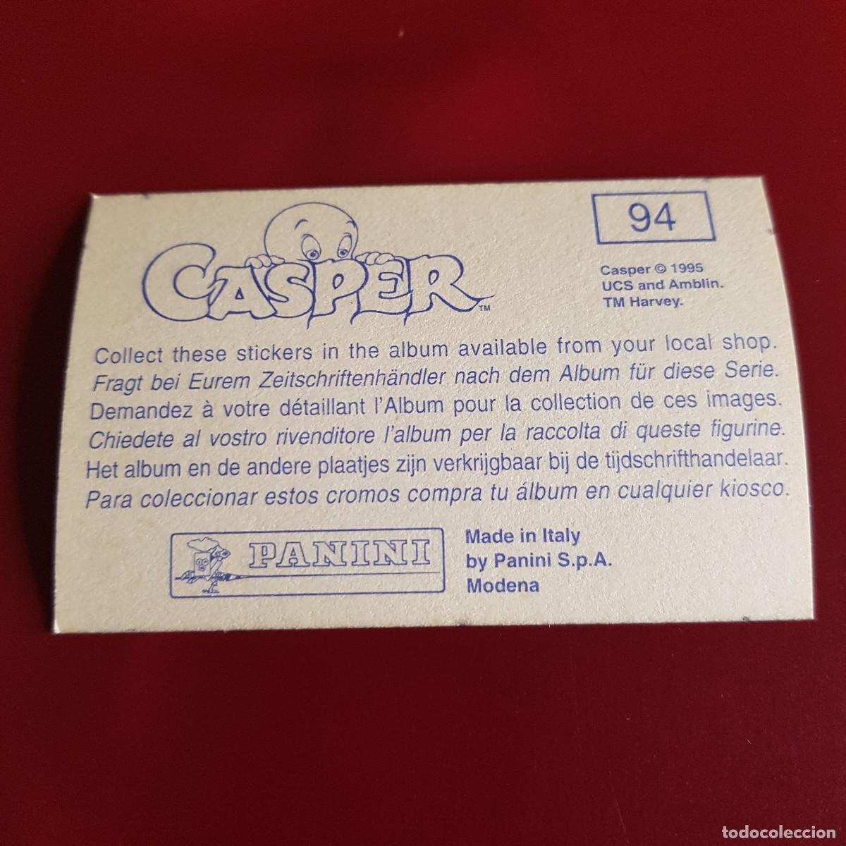 Coleccionismo cromos antiguos: PANINI - CASPER - 1995 - 95 - 94 - NUNCA PEGADO - Foto 2