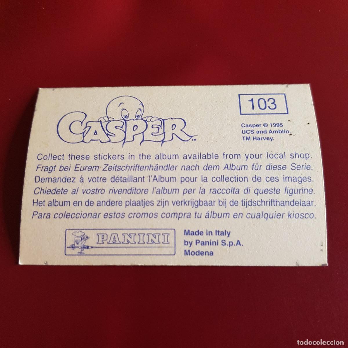 Coleccionismo cromos antiguos: PANINI - CASPER - 1995 - 95 - 103 - NUNCA PEGADO - Foto 2
