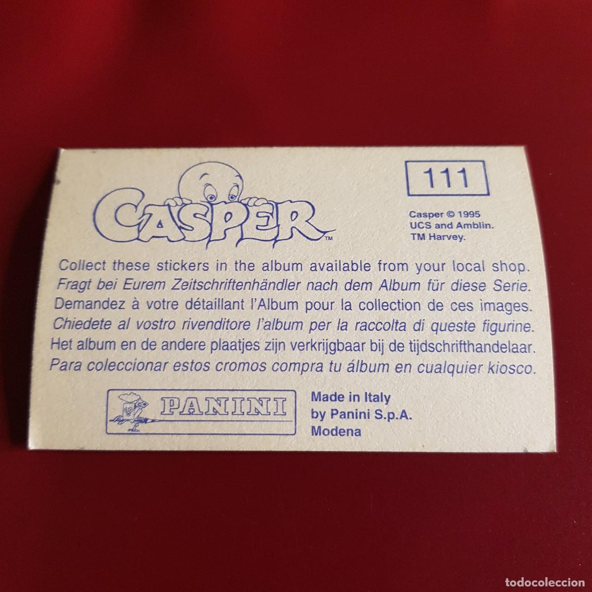 Coleccionismo cromos antiguos: PANINI - CASPER - 1995 - 95 - 111 - NUNCA PEGADO - Foto 2