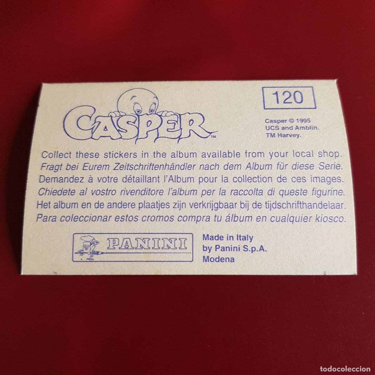 Coleccionismo cromos antiguos: PANINI - CASPER - 1995 - 95 - 120 - NUNCA PEGADO - Foto 2
