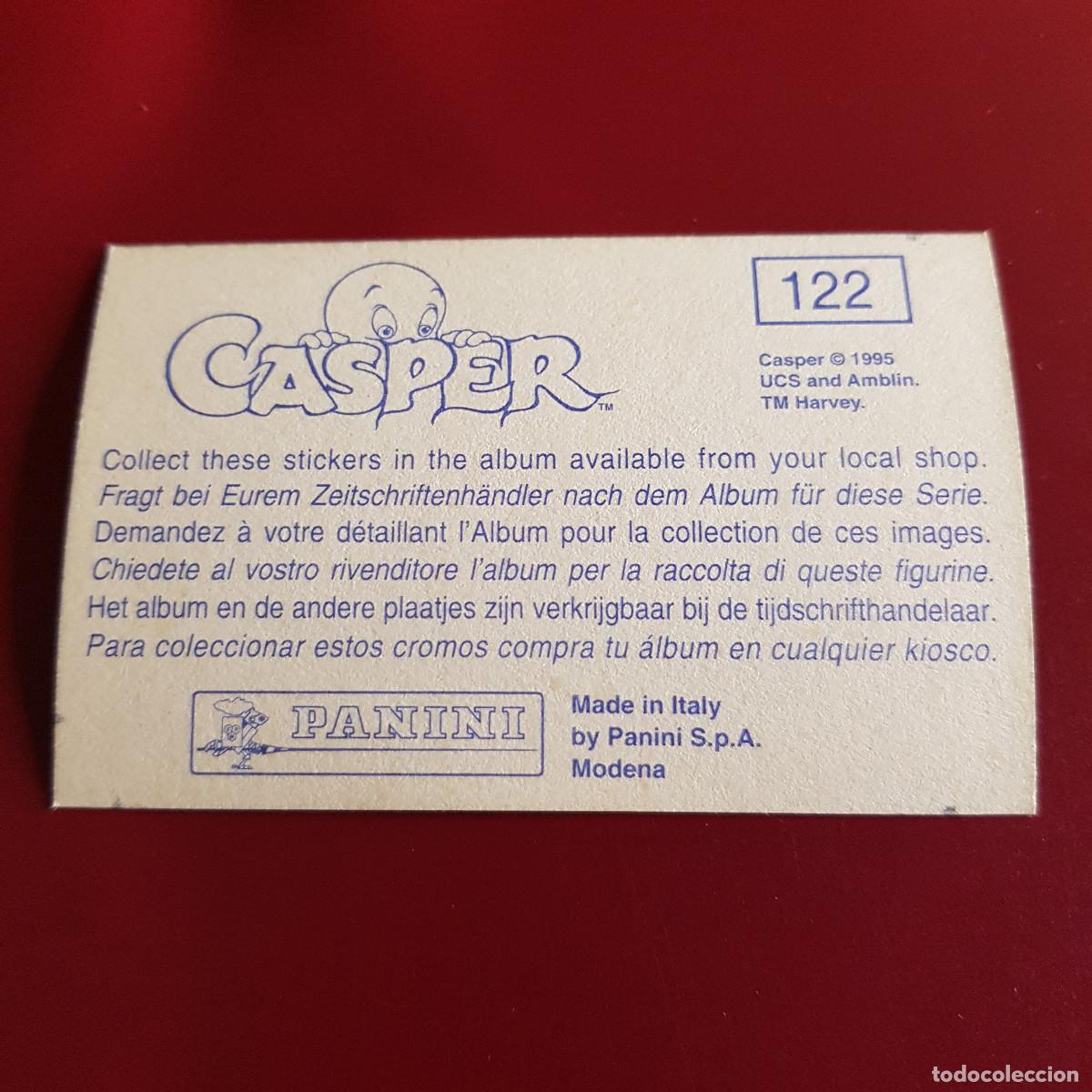 Coleccionismo cromos antiguos: PANINI - CASPER - 1995 - 95 - 122 - NUNCA PEGADO - Foto 2