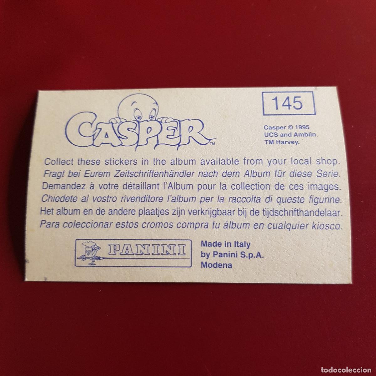 Coleccionismo cromos antiguos: PANINI - CASPER - 1995 - 95 - 145 - NUNCA PEGADO - Foto 2