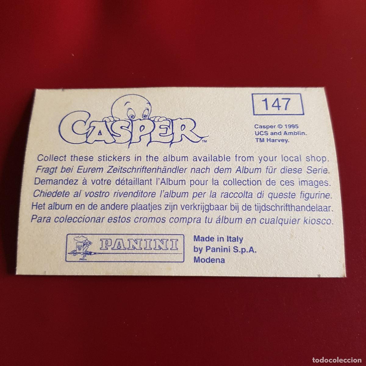 Coleccionismo cromos antiguos: PANINI - CASPER - 1995 - 95 - 147 - NUNCA PEGADO - Foto 2