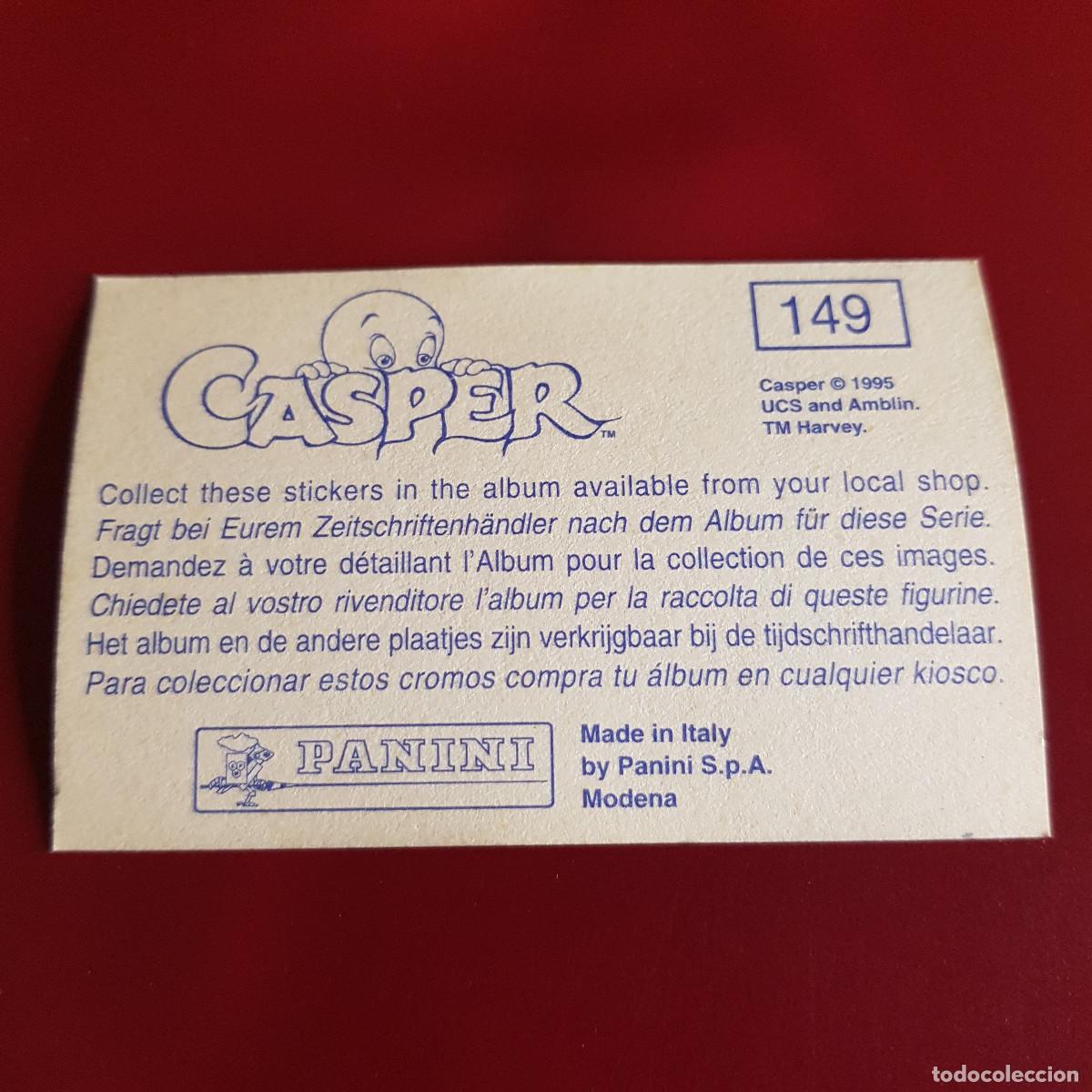 Coleccionismo cromos antiguos: PANINI - CASPER - 1995 - 95 - 149 - NUNCA PEGADO - Foto 2