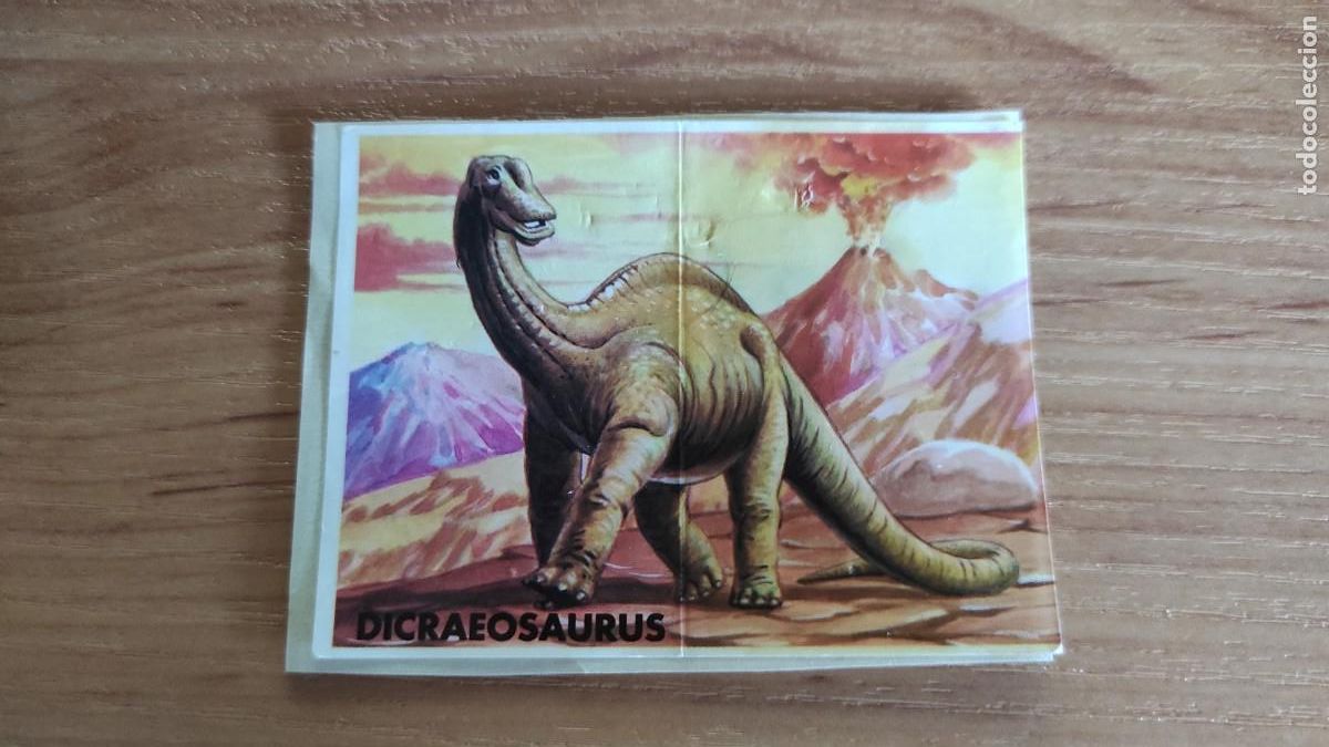 Coleccionismo cromos antiguos: Cromo phoskitos. Saurio park. dicraeosaurus. - Foto 1