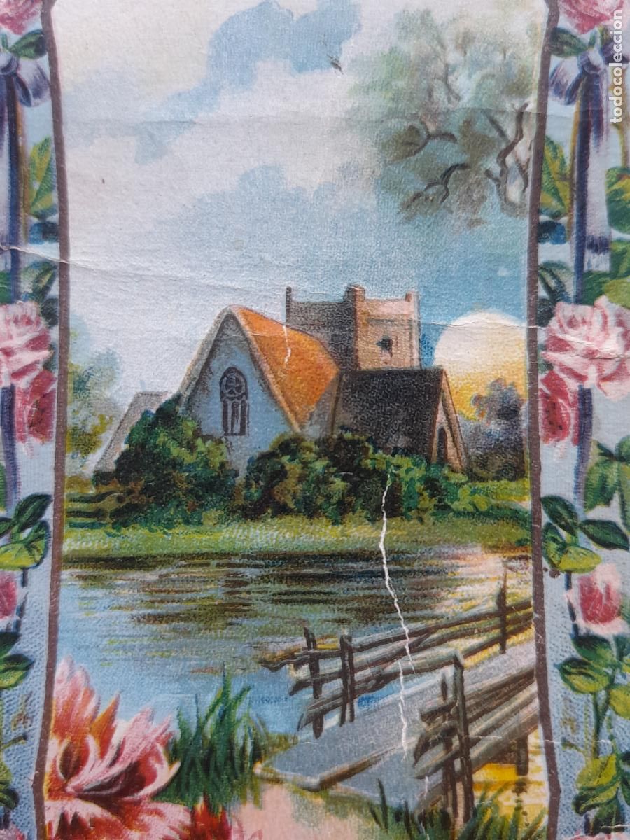 Coleccionismo cromos antiguos: Cromo Antiguo. Paisaje. - Foto 2