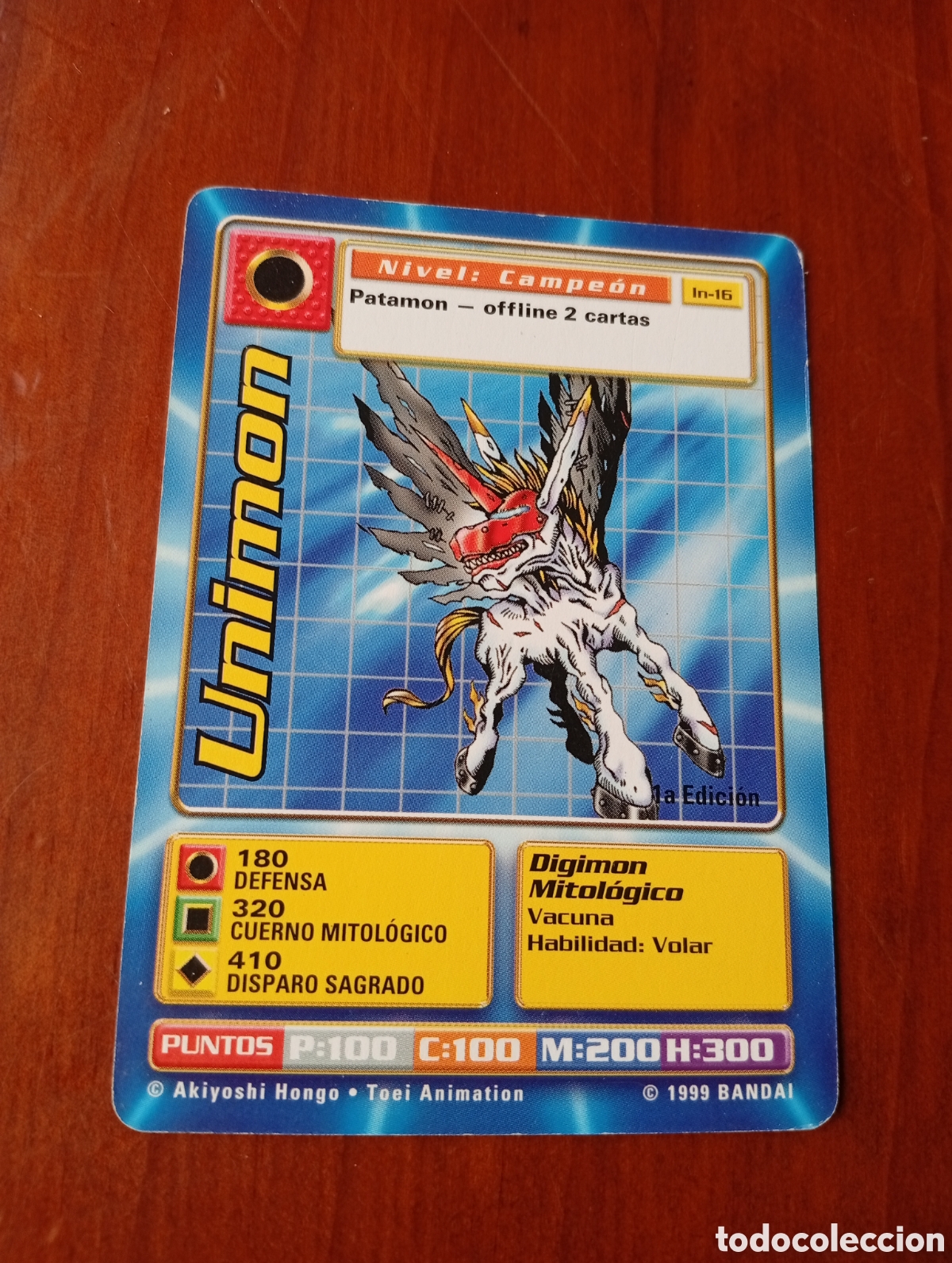 Coleccionismo Cromos antiguos: CROMO CARTA DIGIMON DIGITAL MONSTERS 1999 IN 16 UNIMON