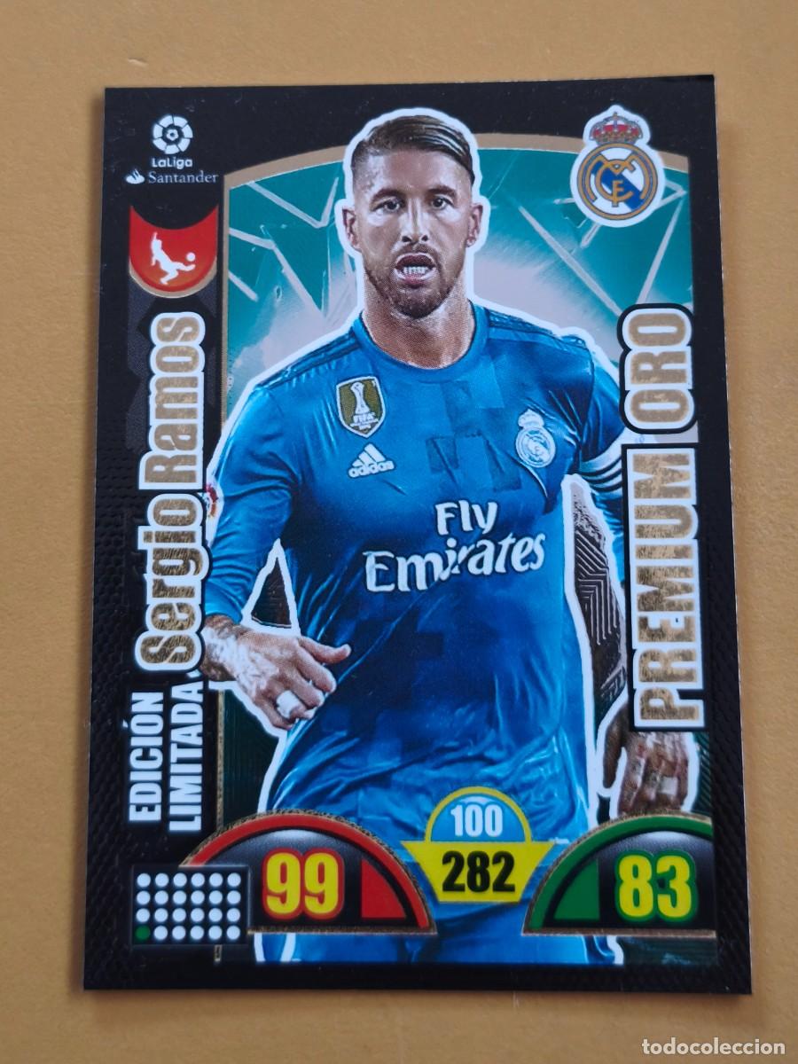 Coleccionismo cromos antiguos: sergio ramos, adrenalyn 2017 18 premium oro - Foto 1