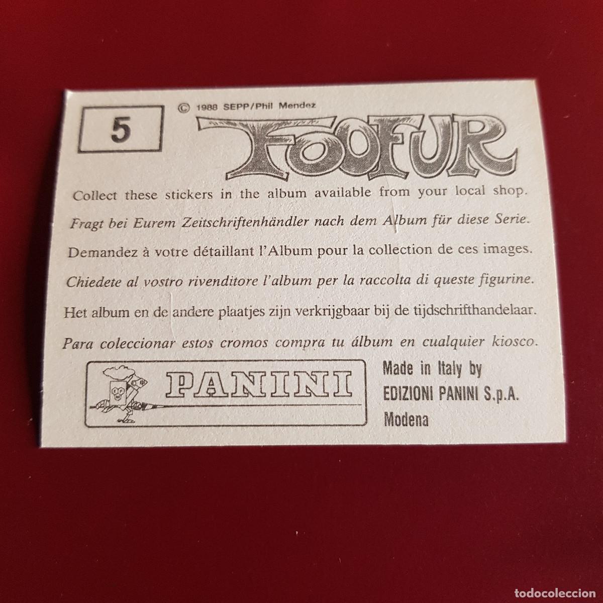 Coleccionismo cromos antiguos: PANINI - FOOFUR - 5 - NUNCA PEGADO - Foto 2