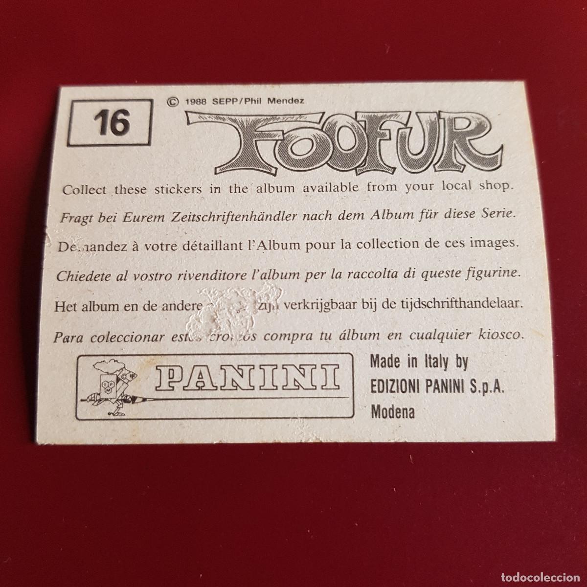 Coleccionismo cromos antiguos: PANINI - FOOFUR - 16 - NUNCA PEGADO - Foto 2