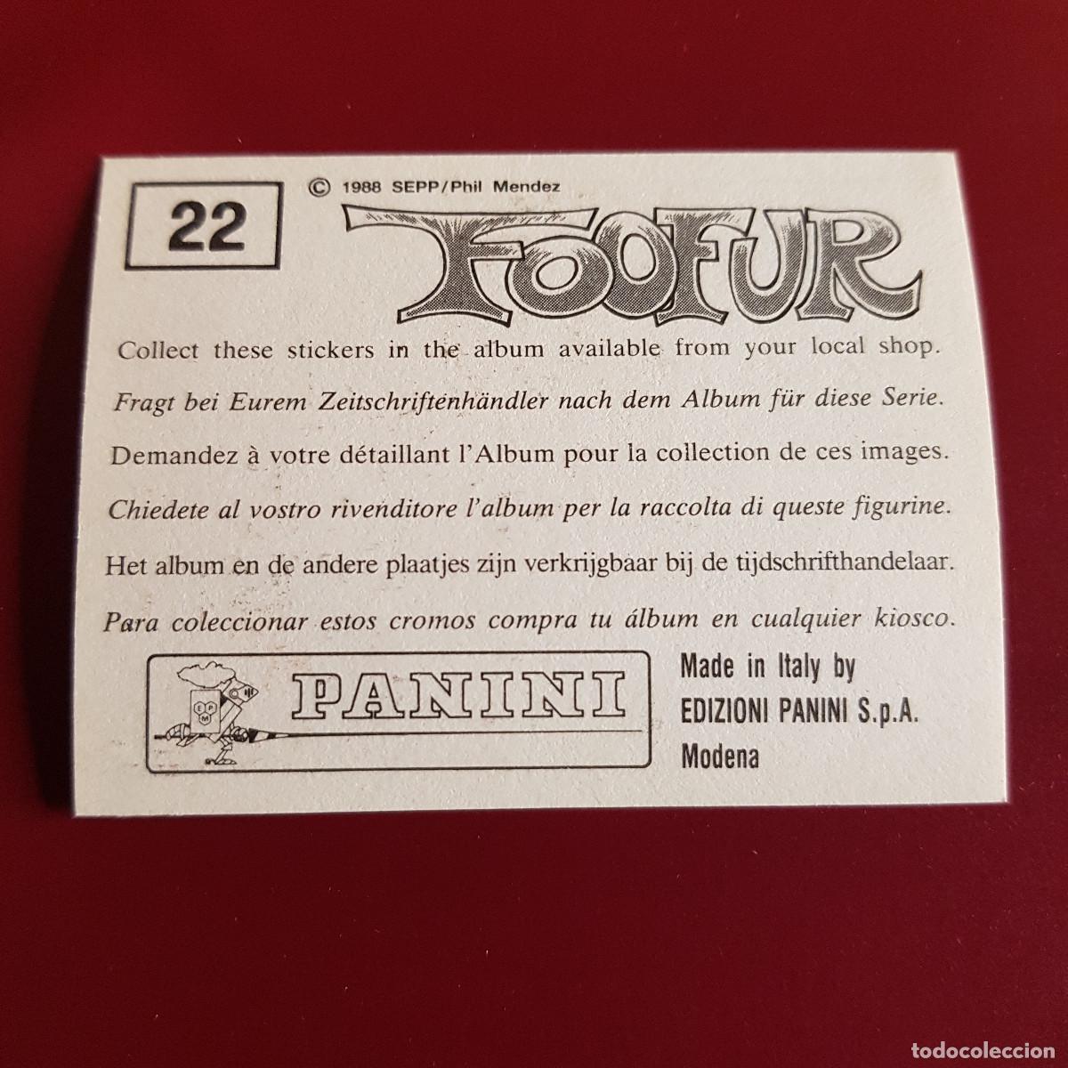Coleccionismo cromos antiguos: PANINI - FOOFUR - 22 - NUNCA PEGADO - Foto 2