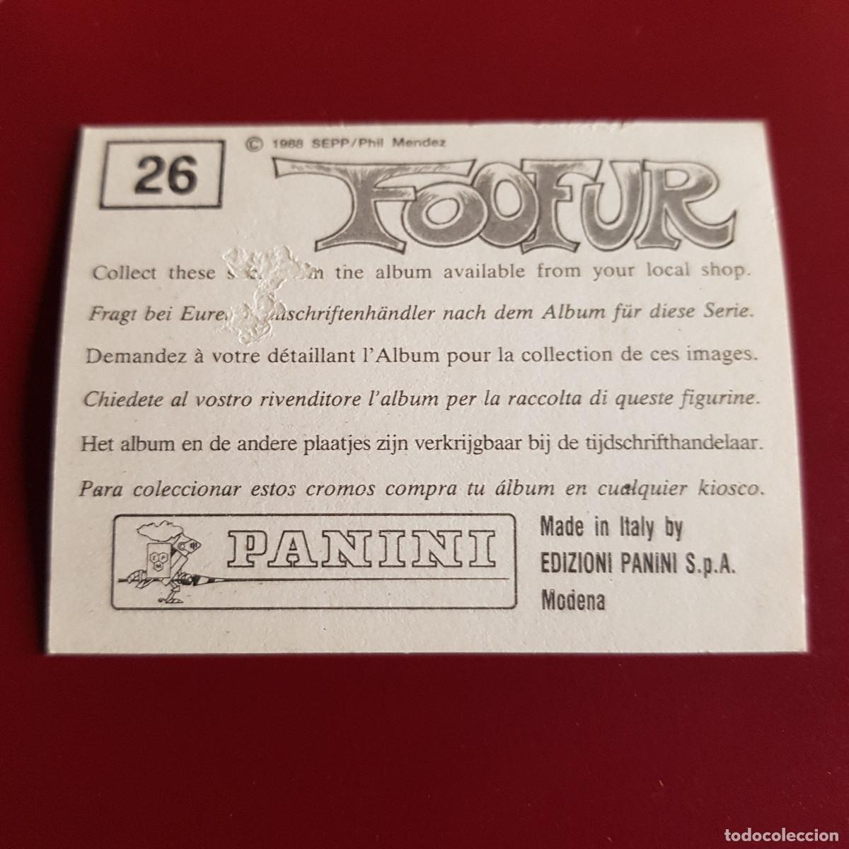 Coleccionismo cromos antiguos: PANINI - FOOFUR - 26 - NUNCA PEGADO - Foto 2
