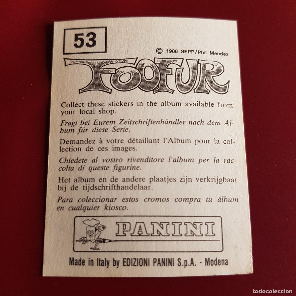 Coleccionismo cromos antiguos: PANINI - FOOFUR - 53 - NUNCA PEGADO - Foto 2