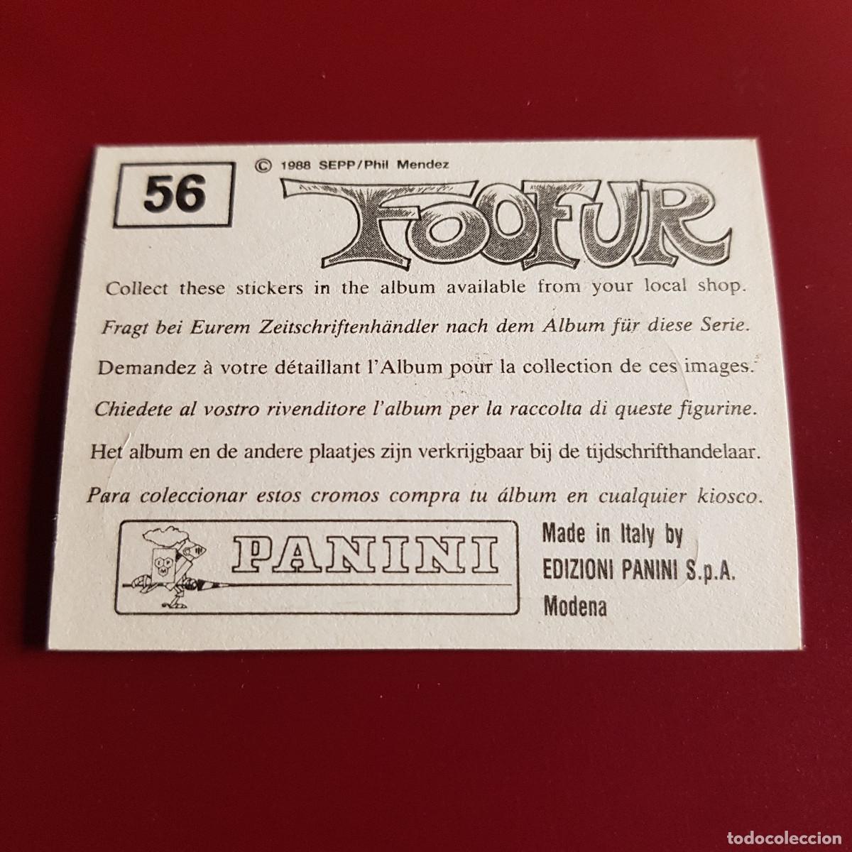 Coleccionismo cromos antiguos: PANINI - FOOFUR - 56 - NUNCA PEGADO - Foto 2