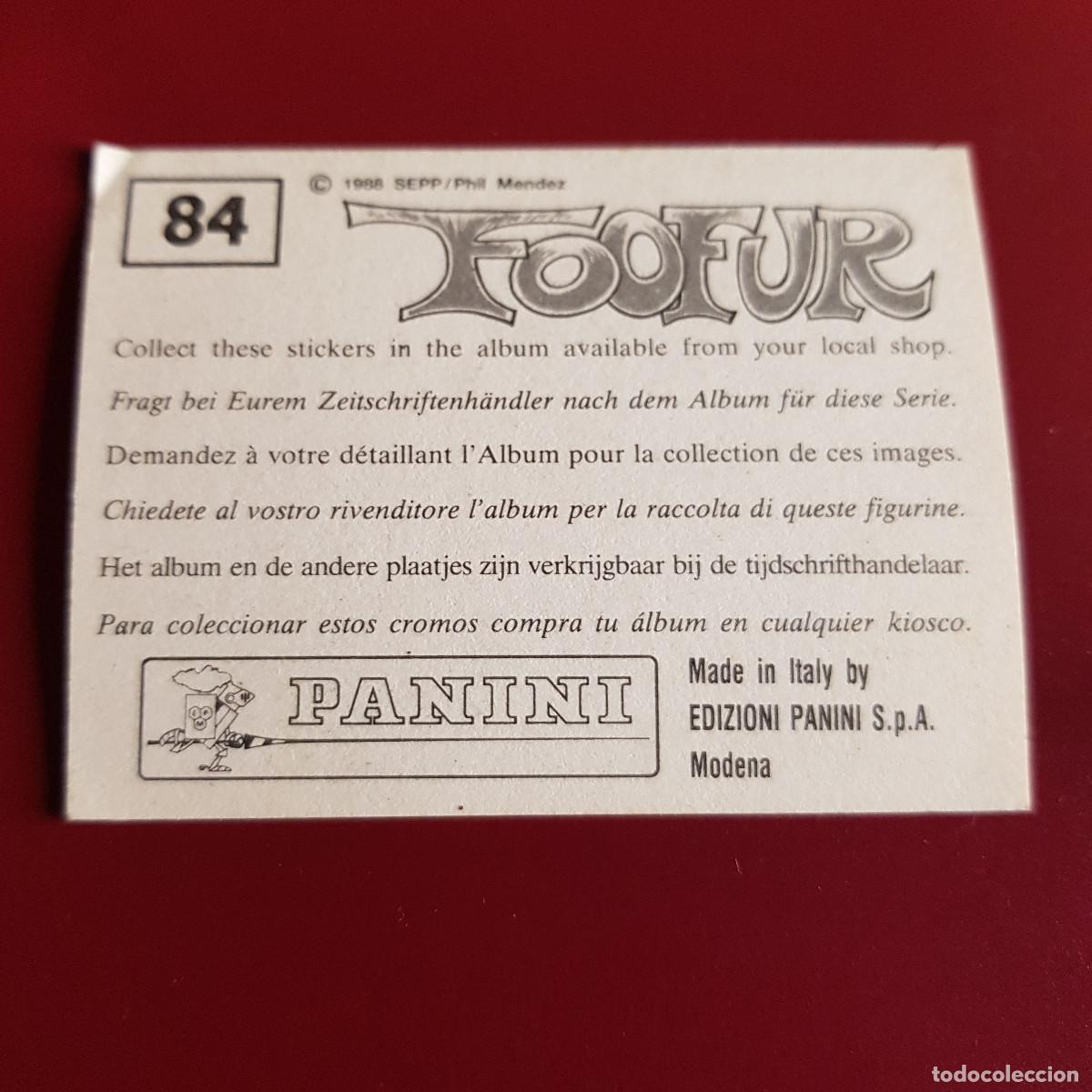 Coleccionismo cromos antiguos: PANINI - FOOFUR - 84 - NUNCA PEGADO - Foto 2