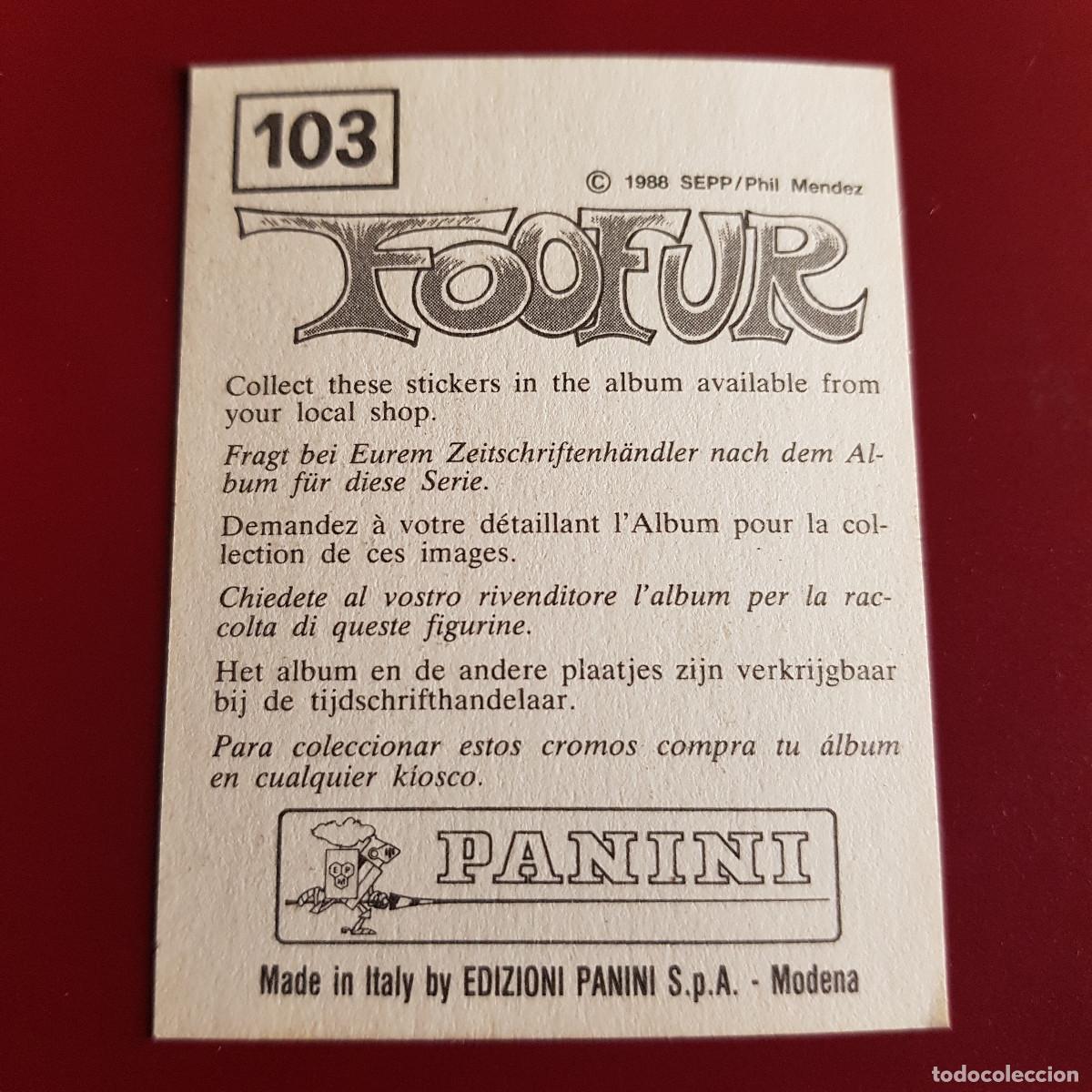 Coleccionismo cromos antiguos: PANINI - FOOFUR - 103 - NUNCA PEGADO - Foto 2