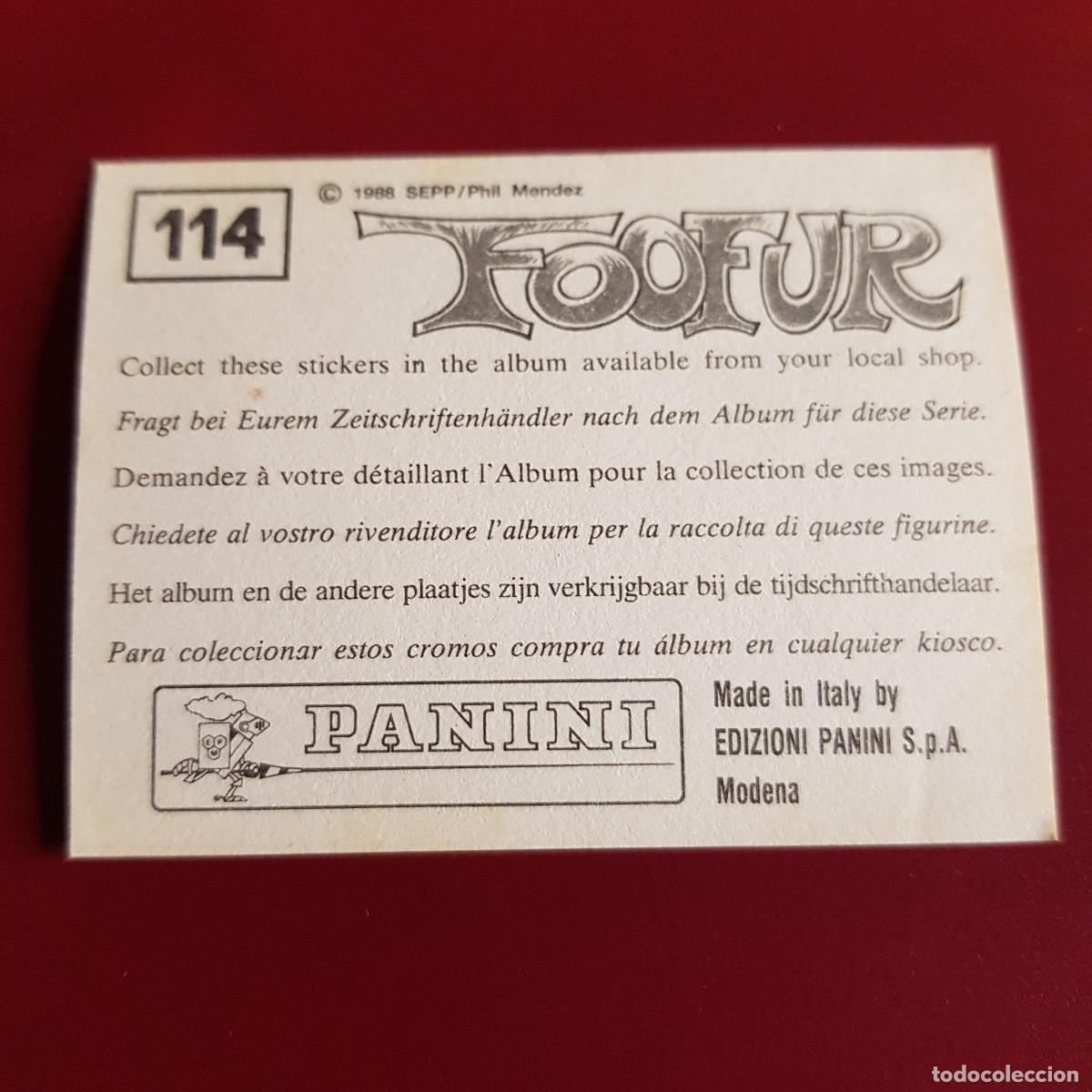Coleccionismo cromos antiguos: PANINI - FOOFUR - 114 - NUNCA PEGADO - Foto 2