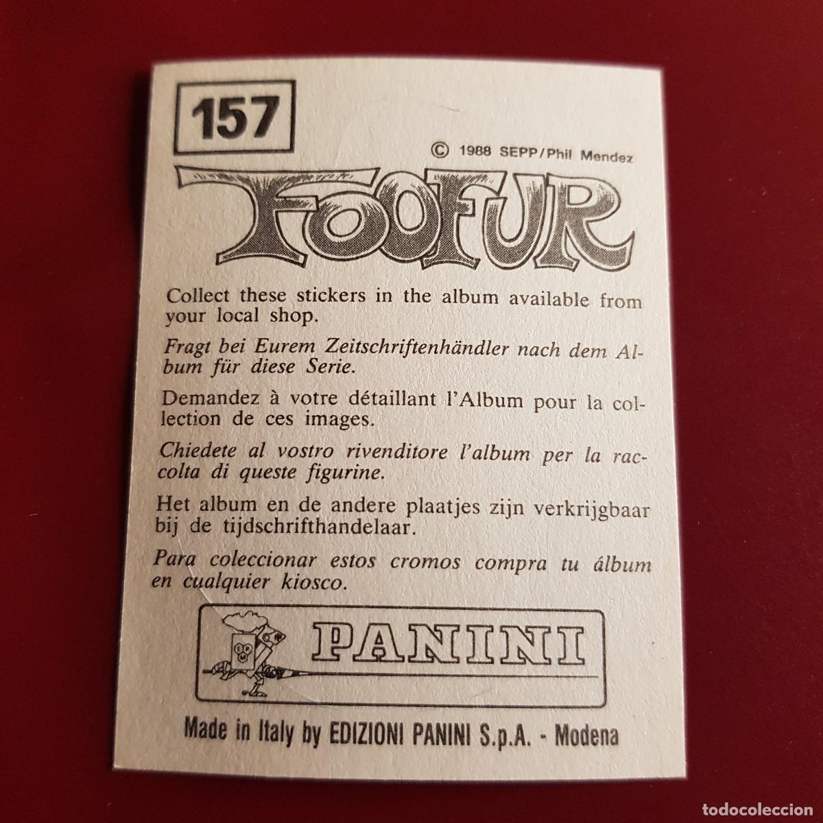 Coleccionismo cromos antiguos: PANINI - FOOFUR - 157 - NUNCA PEGADO - Foto 2