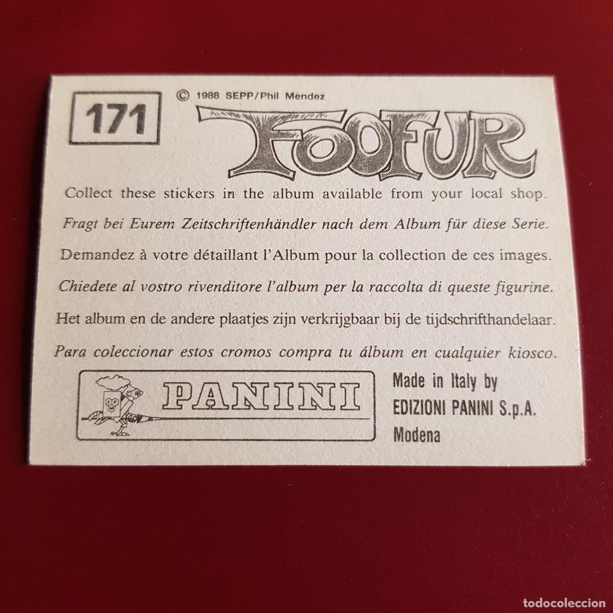 Coleccionismo cromos antiguos: PANINI - FOOFUR - 171 - NUNCA PEGADO - Foto 2