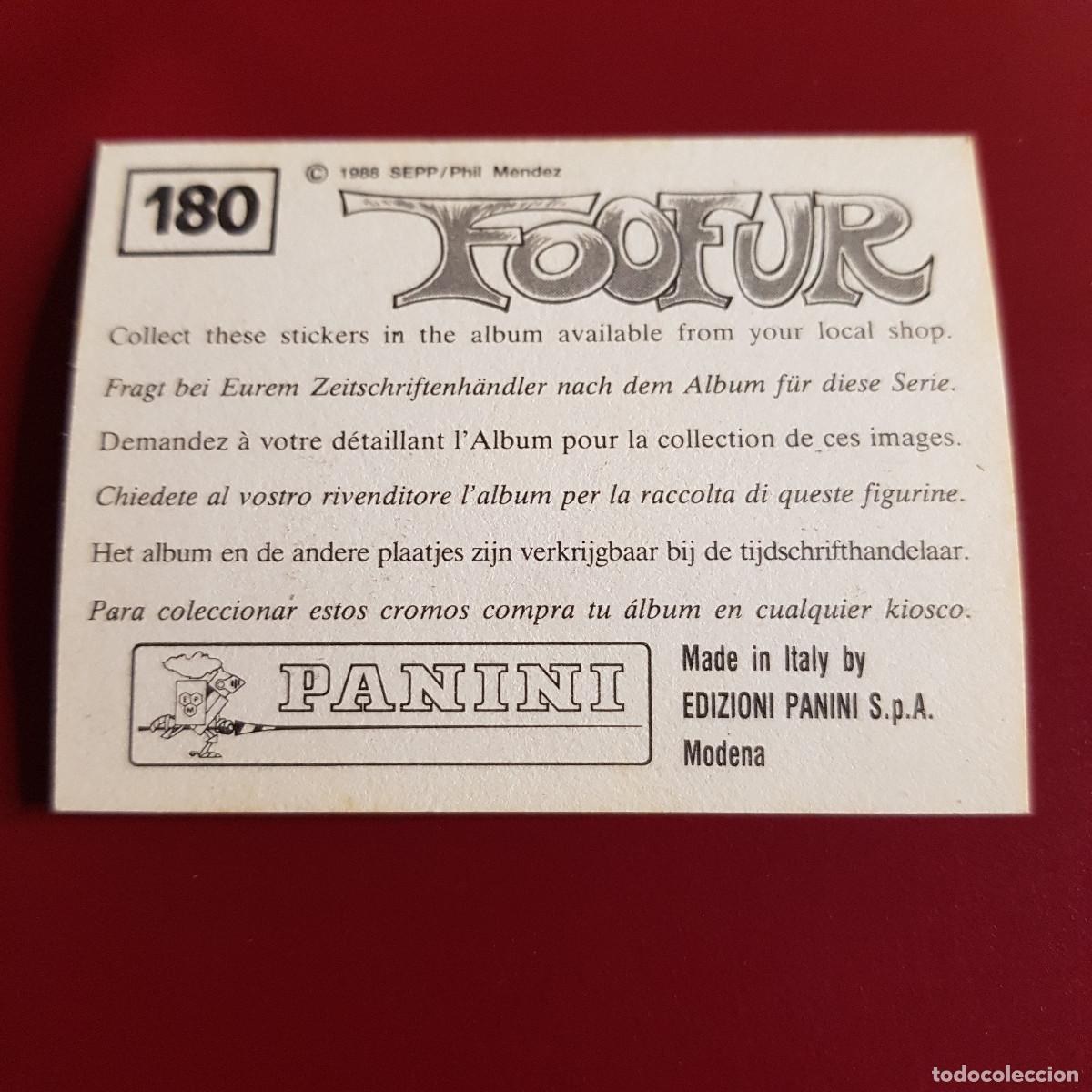 Coleccionismo cromos antiguos: PANINI - FOOFUR - 180 - NUNCA PEGADO - Foto 2