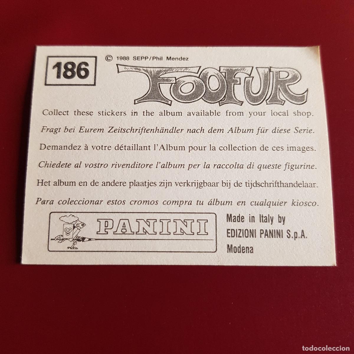 Coleccionismo cromos antiguos: PANINI - FOOFUR - 186 - NUNCA PEGADO - Foto 2