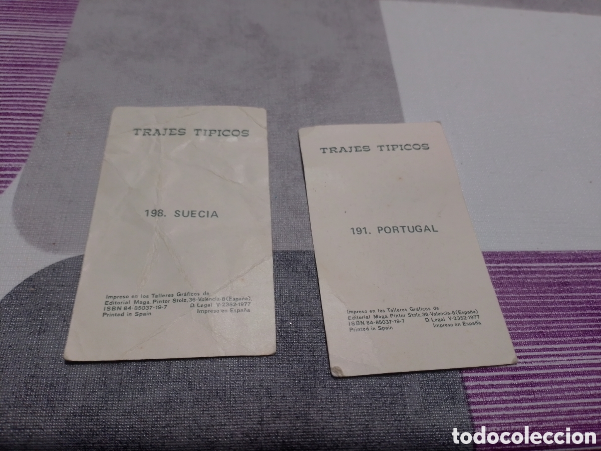 Coleccionismo cromos antiguos: cromos de trajes tipicos 198 .191 - Foto 2