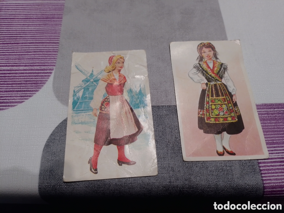 Coleccionismo cromos antiguos: cromos de trajes tipicos 198 .191 - Foto 1