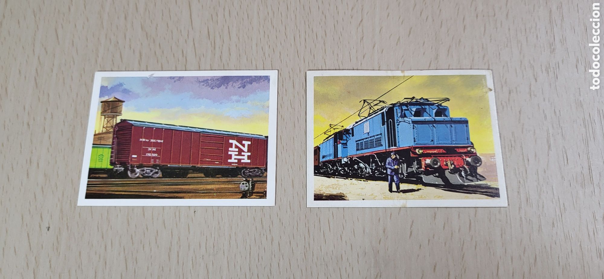 Collezionismo Figurine antiche: LOTE DE 2 CROMOS DEL ALBUM TRENES DE RUIROMER 1973