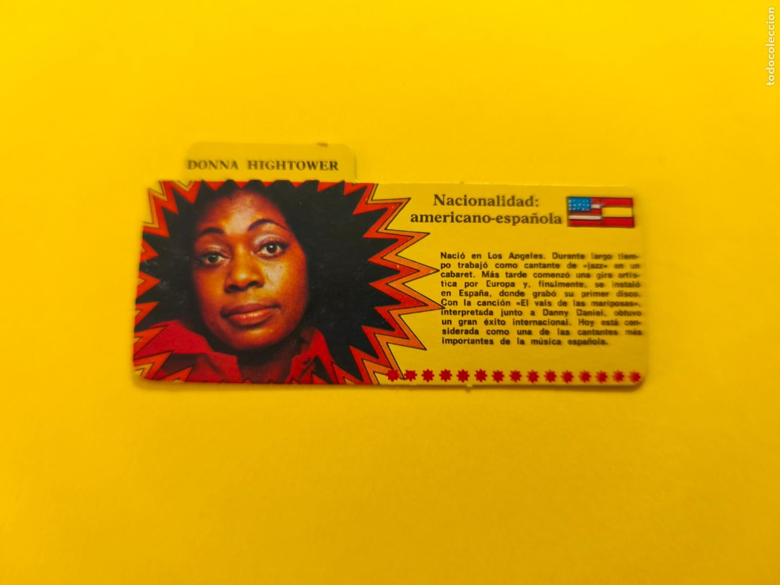 Coleccionismo Cromos antiguos: CROMO FICHA DE DONNA HIGHTOWER DE BIMBO A&Ntilde;O 197?