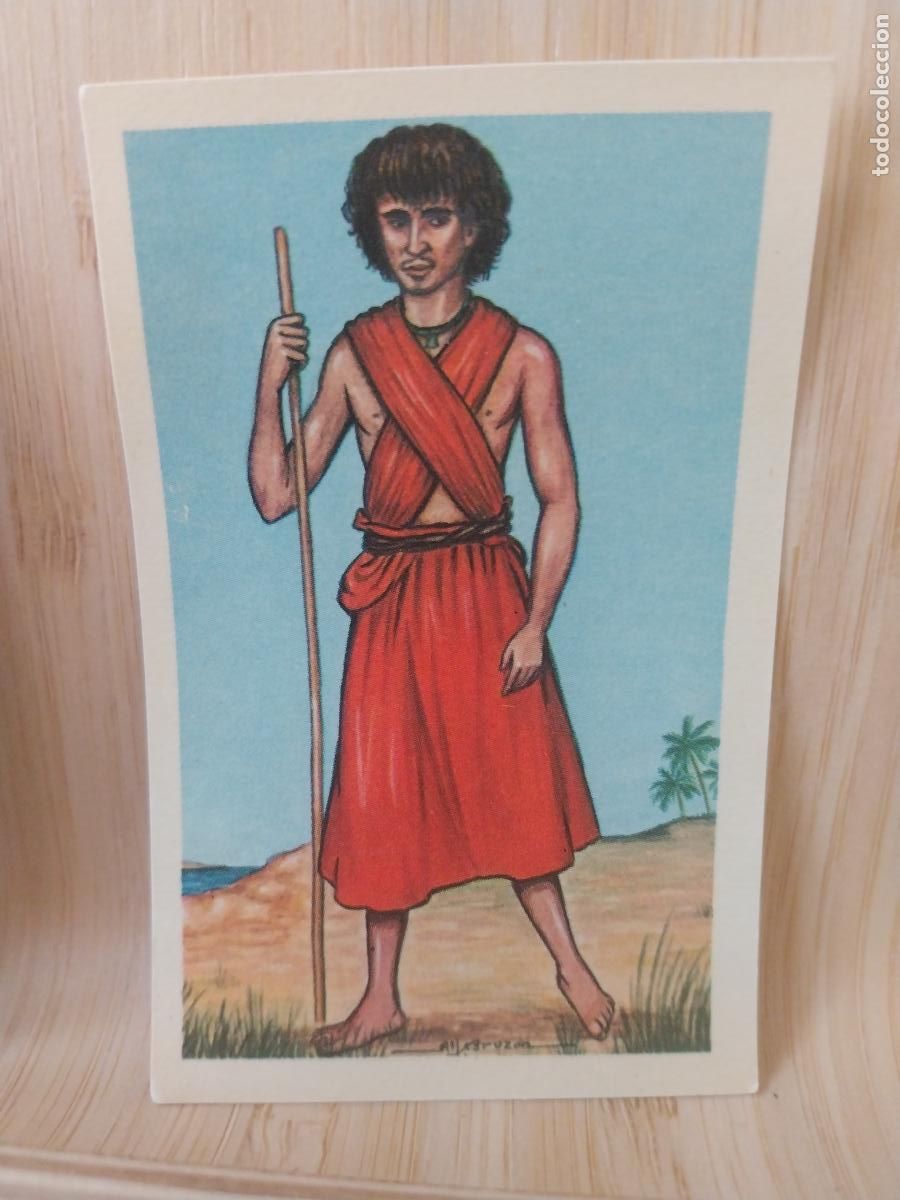 Collectionnisme Cartes &agrave; collectionner anciennes: YEMENITA HOMBRE RAZAS MUNDO ED FERCA A&Ntilde;O 1961 CROMO 65 * SIN PEGAR NUNCA 8.5X5.4CMS ORIGINAL