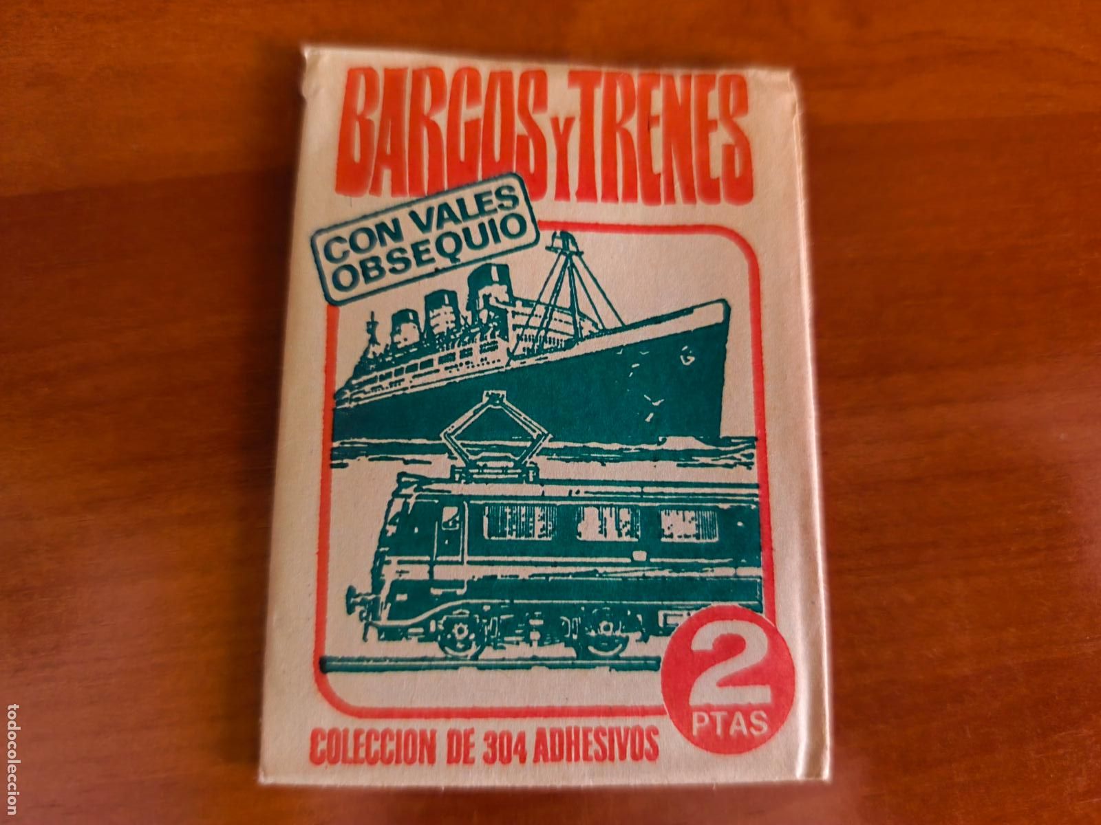Coleccionismo Cromos antiguos: SOBRE SIN ABRIR DE BARCOS Y TRENES DE EDITORIAL BRUGUERA