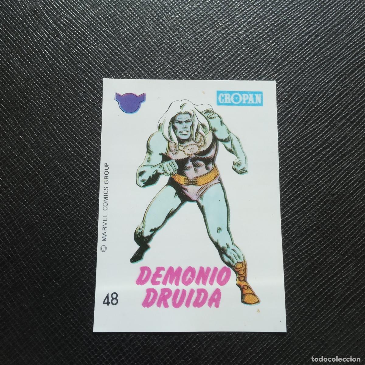 Coleccionismo Cromos antiguos: 48 DEMONIO DRUIDA CROPAN DESCUBRE A TUS HEROES FANTASTICOS 1975 - SIN PEGAR - A126 PG487