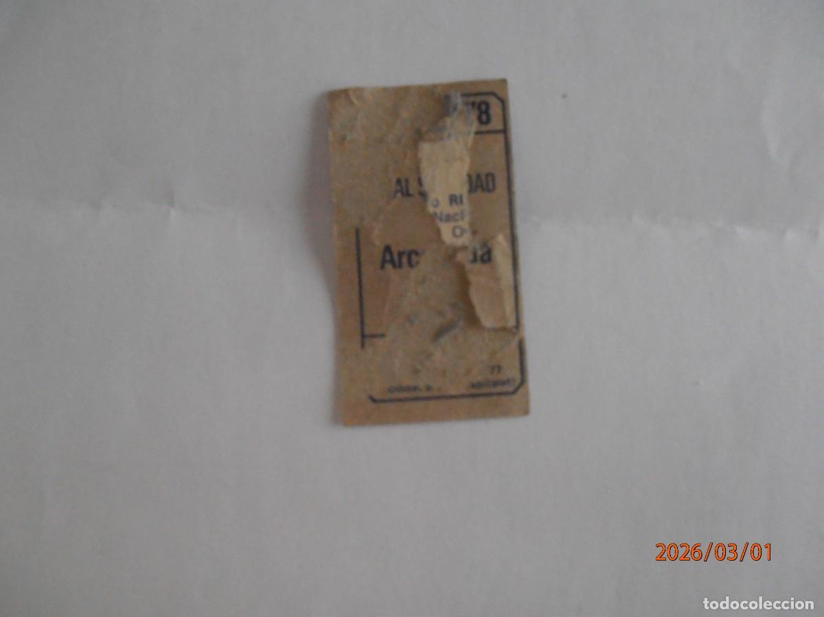 Coleccionismo cromos antiguos: Arconada - Real Sociedad - Este 77/78- Despegado - Foto 2