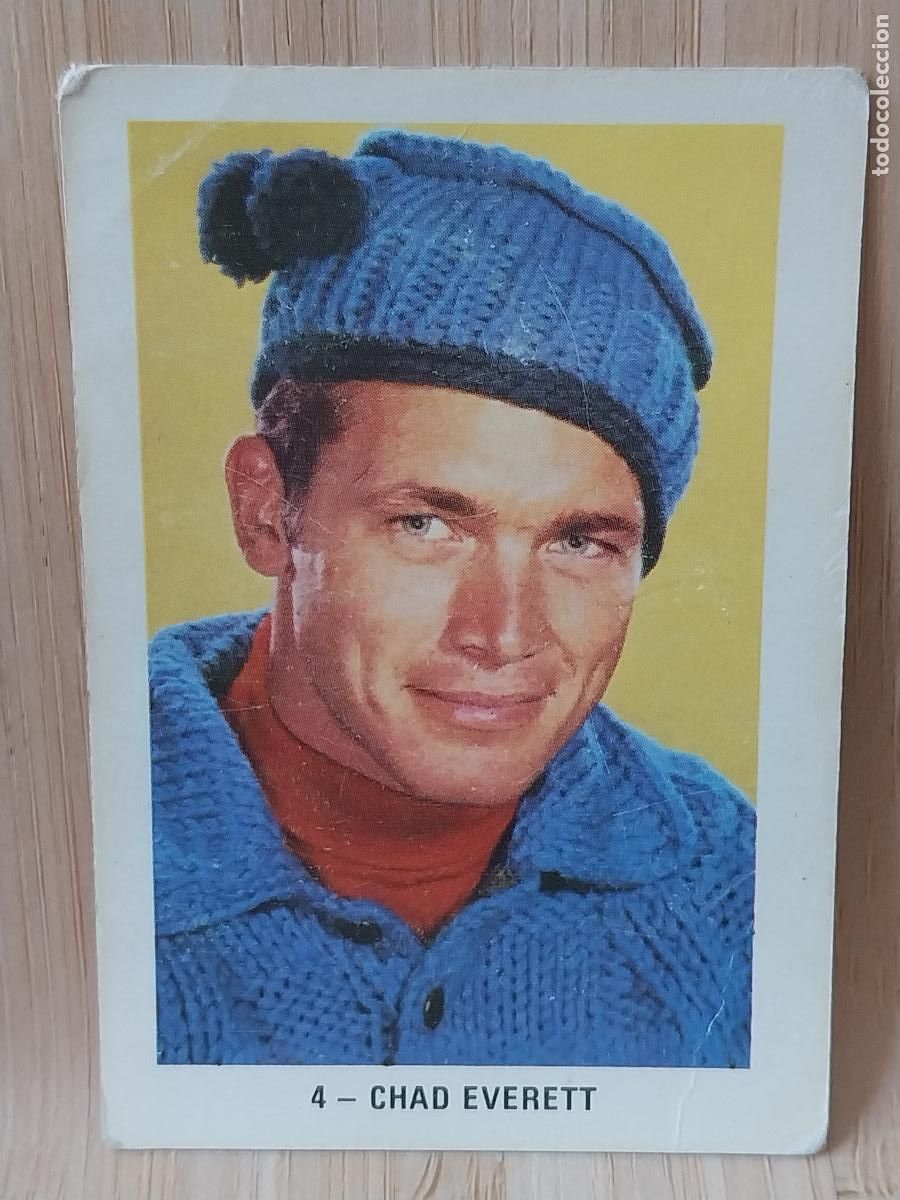 Coleccionismo Cromos antiguos: CHAD EVERETT GALERIA ARTISTAS 1971 FHER CROMO 4 SIN PEGAR NUNCA 7X4.7CMS ORIGINAL