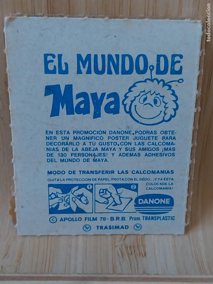 Coleccionismo Cromos antiguos: EL MUNDO DE MAYA A&Ntilde;O 1978 DANONE CROMO TRASFERIBLE TATUAJE CALCOMANIA 5X4CMS SIN USAR **********