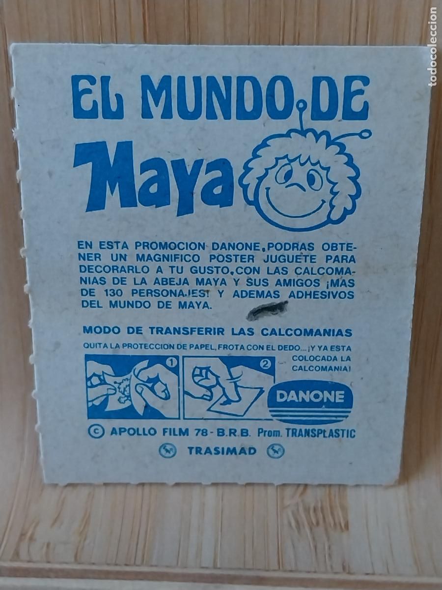 Coleccionismo Cromos antiguos: EL MUNDO DE MAYA A&Ntilde;O 1978 DANONE CROMO TRASFERIBLE ------- TATUAJE CALCOMANIA 5X4CMS SIN USAR