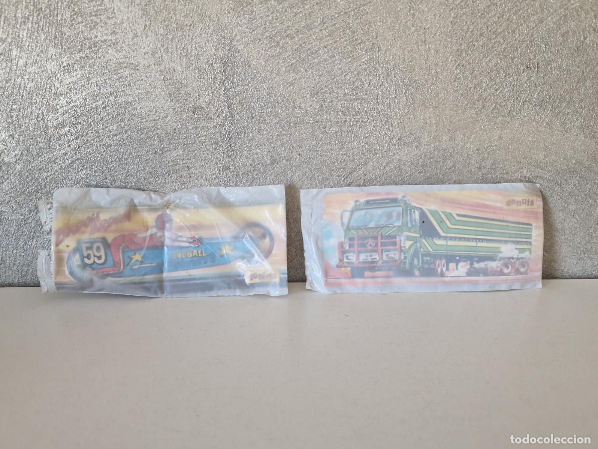 Coleccionismo cromos antiguos: DOS SUPER ADHESIVOS DONUTS SIN ABRIR - Foto 1