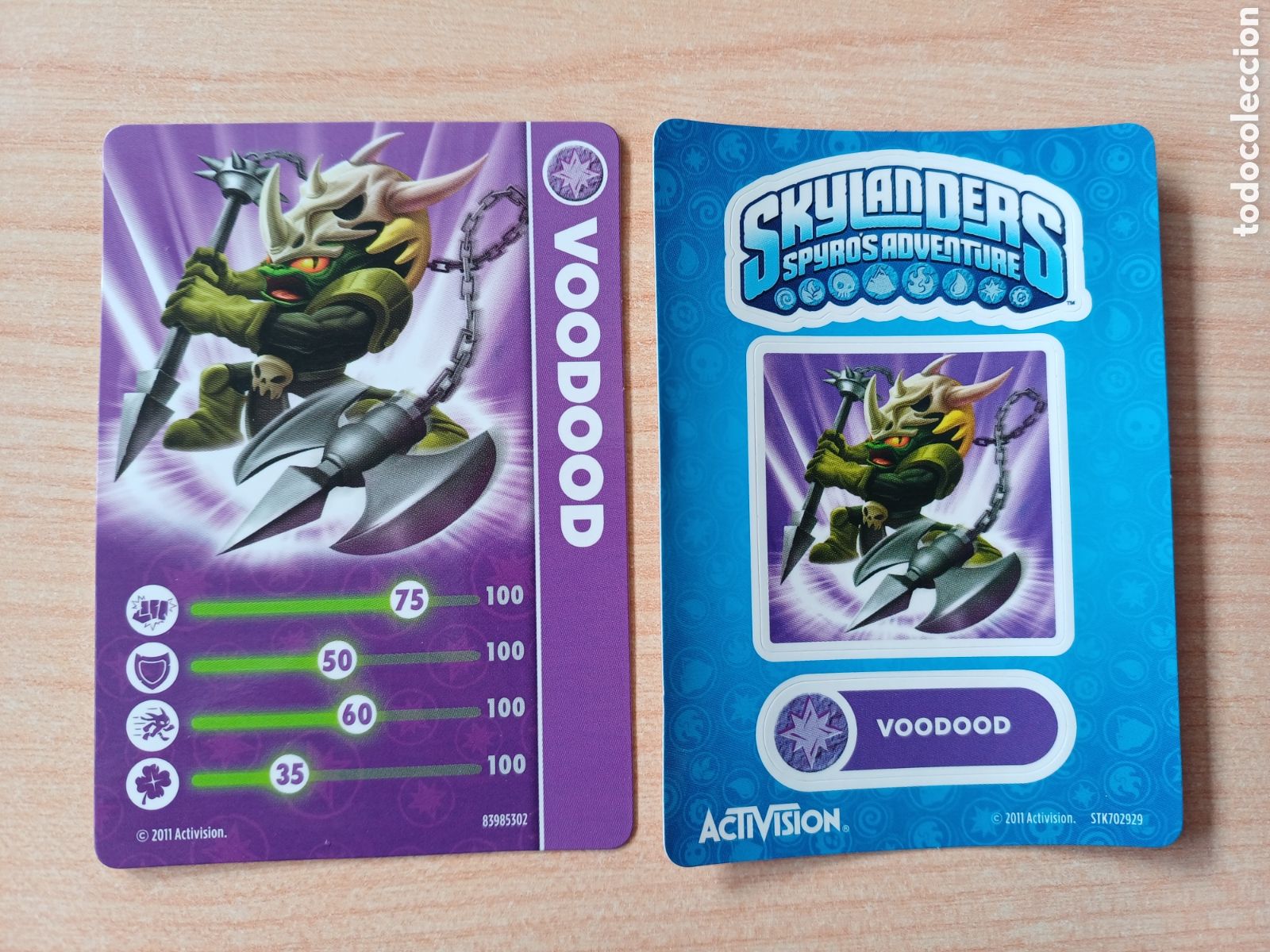 Coleccionismo Cromos antiguos: TARJETA SKYLANDERS SPYRO&acute;S ADVENTURE VOODOOD