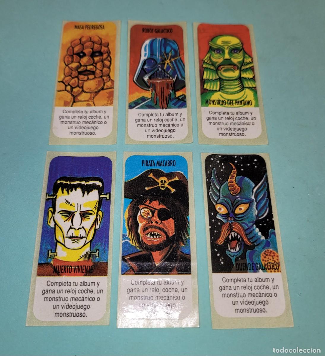Coleccionismo Cromos antiguos: LOTE DE 6 CROMOS / PEGATINAS DIFERENTES DE CHICLE MONSTER - NUNCA PEGADOS - CHICLES - MONSTRUOS -