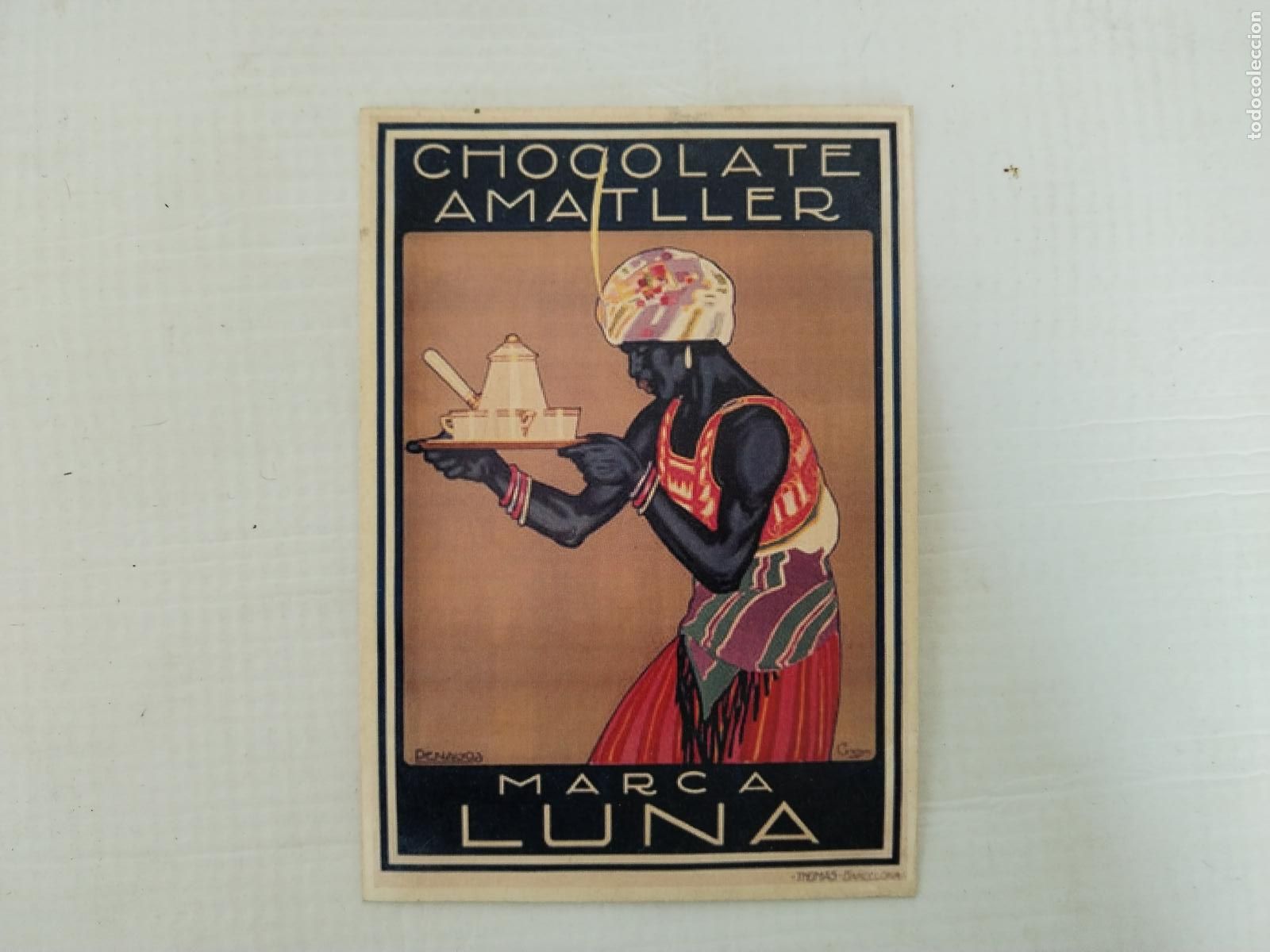 Coleccionismo Cromos antiguos: cromo chocolates amatller, barcelona, marca luna- c171