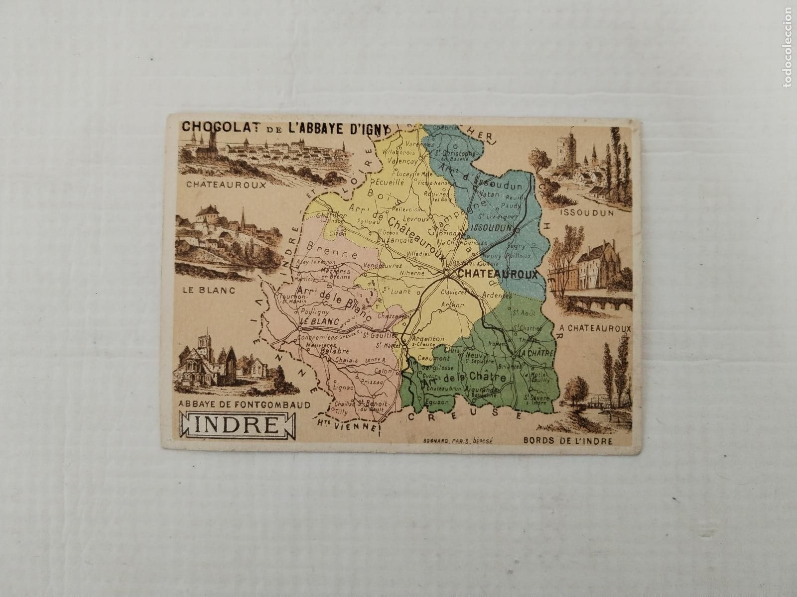 Coleccionismo Cromos antiguos: cromo chocolates de l'abbaye d'igny - indre - c171